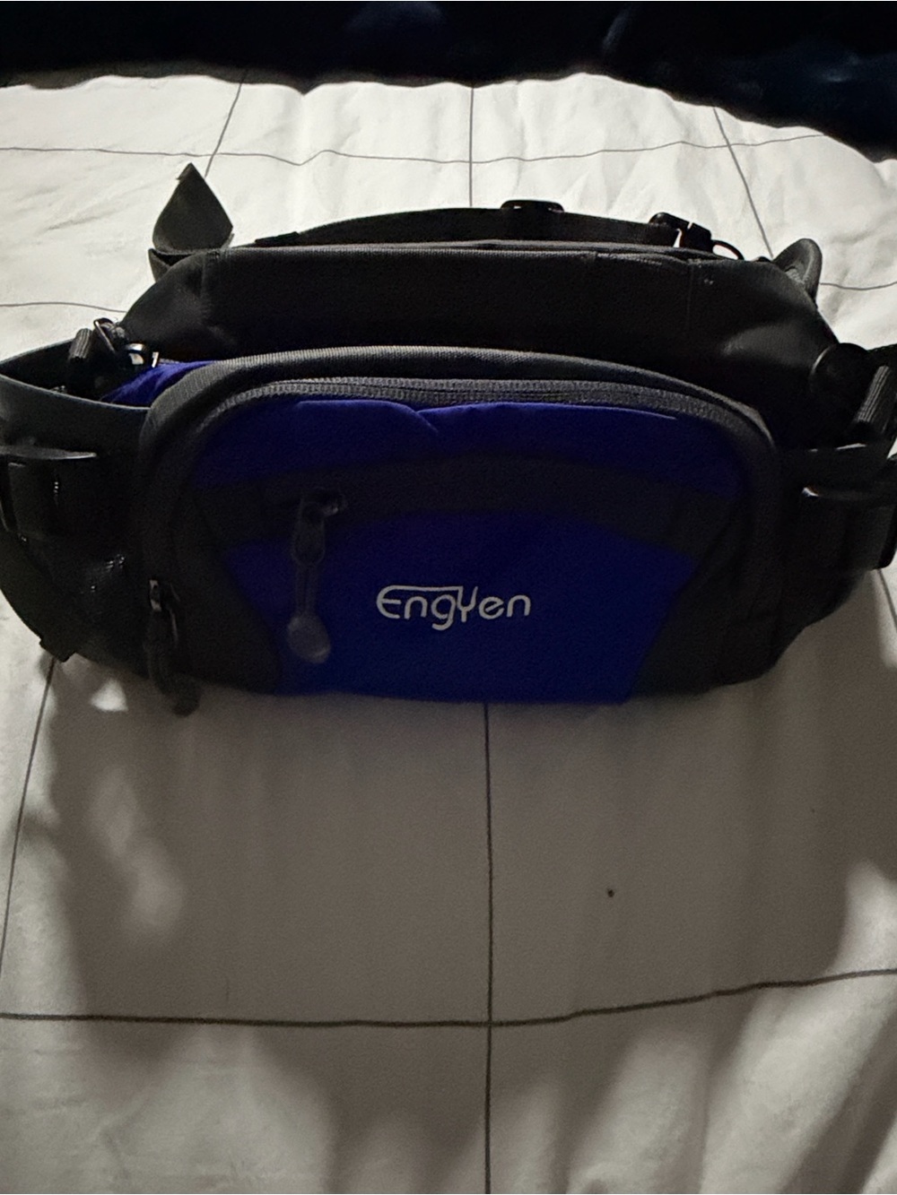 Women's Blue and Black Belt Bag – Hands-Free Travel Pouch